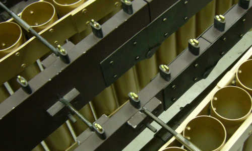 マリンバのパイプの傷